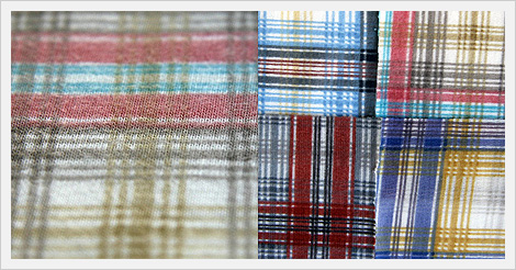 Acrylic Polyester Blended Check Fabrics  Made in Korea